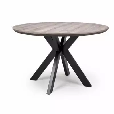 Hattan 120cm Fixed Dining Table - Grey
